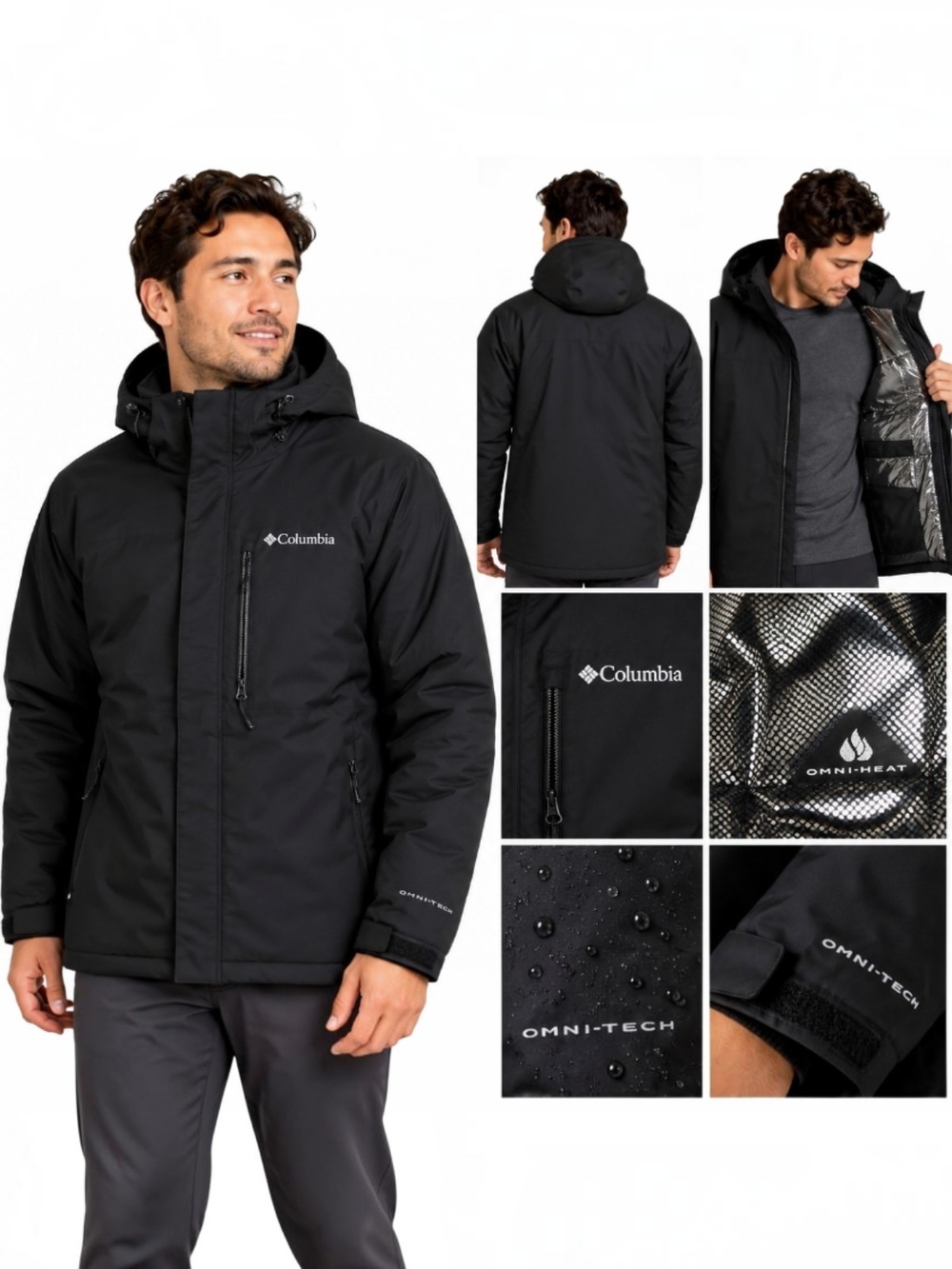 NWT Columbia Tipton Peak III Men’s S Black Omni-Heat Waterproof Jacket